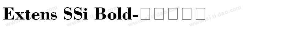 Extens SSi Bold字体转换